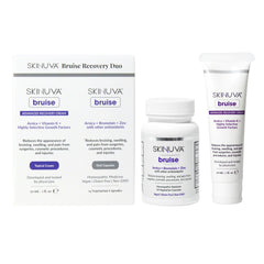 Skinuva bruise supplement bottle for everyday skin appearance support.