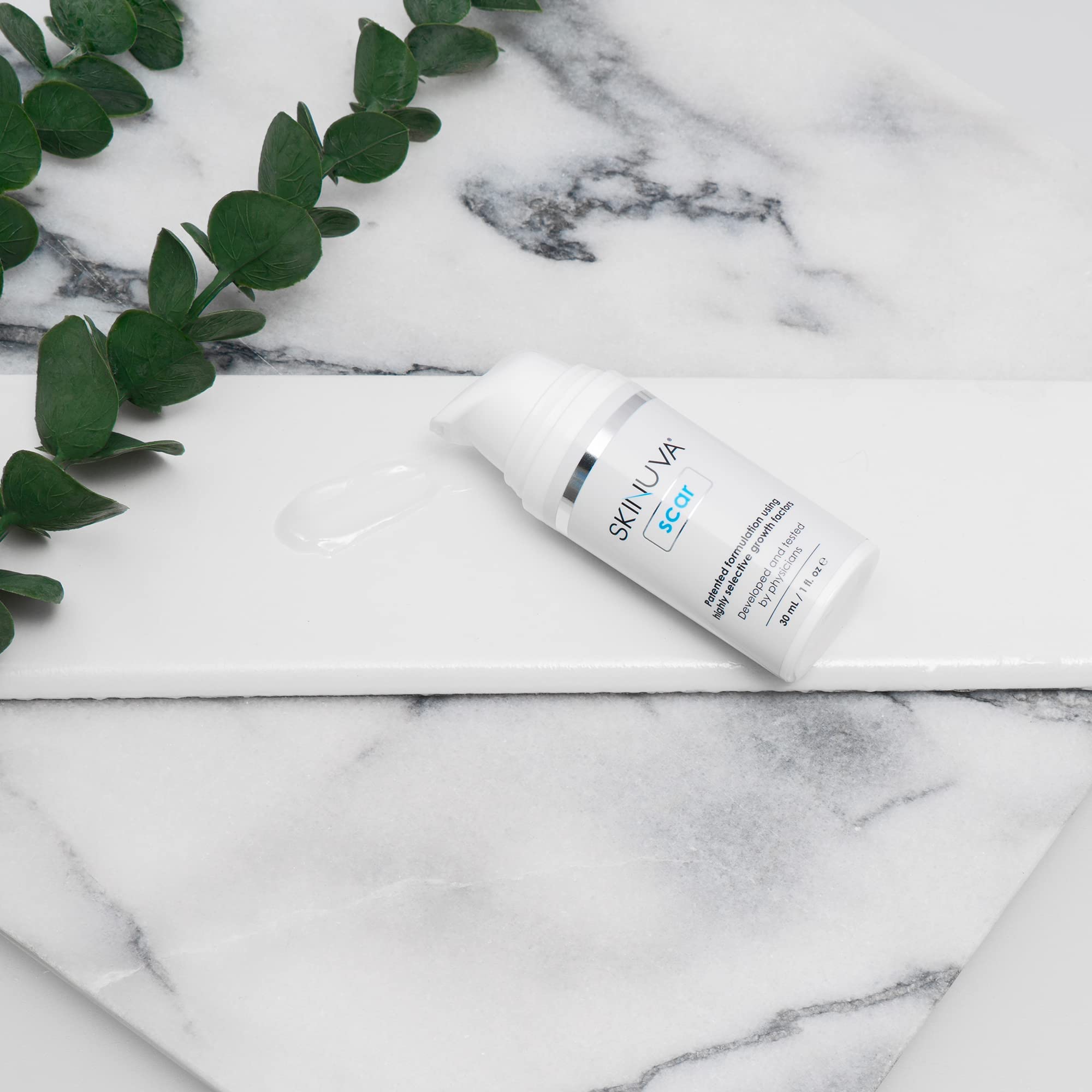 Skinuva packaging and 0.5 oz tube ready for home use