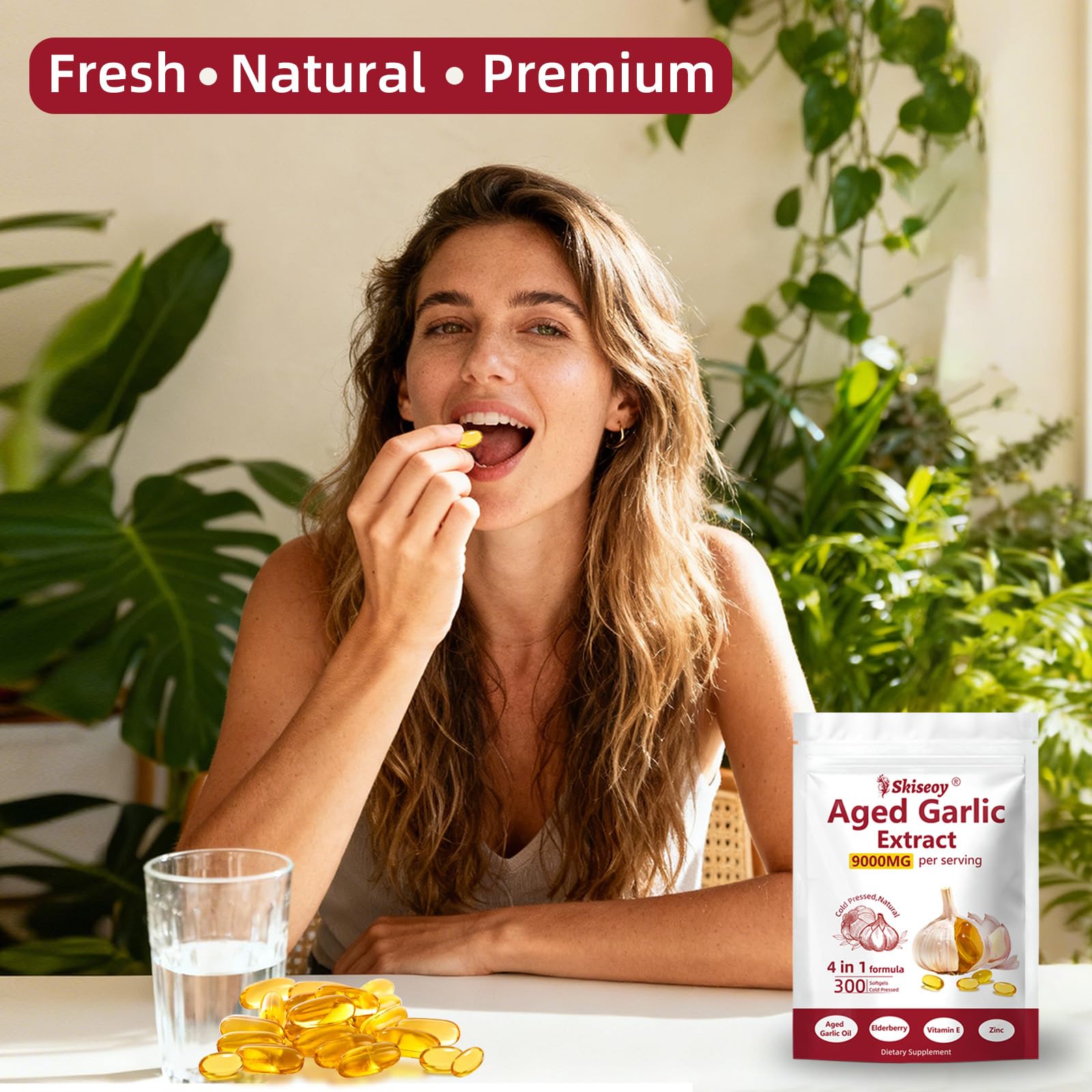 Skiseoy allergen-free icons convey gluten-free, dairy-free, soy-free benefits