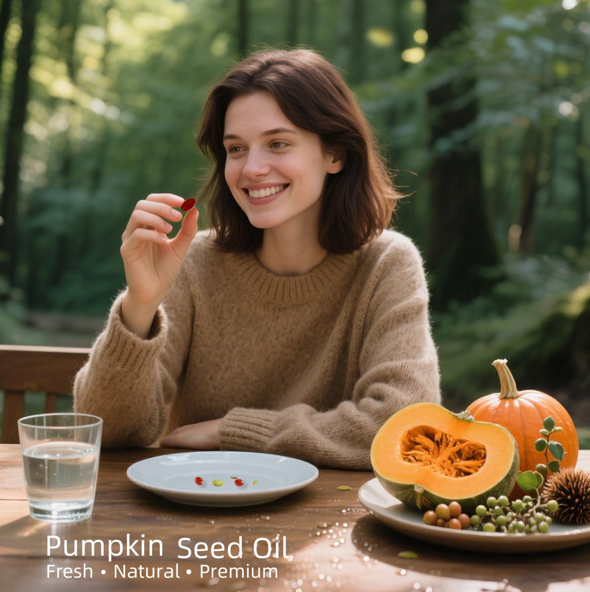 Skiseoy vegan non-GMO capsules in a transparent bottle