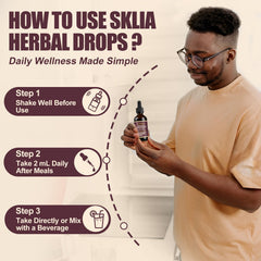 SKLIA bottle with spoon indicating precise on-the-go dosing.