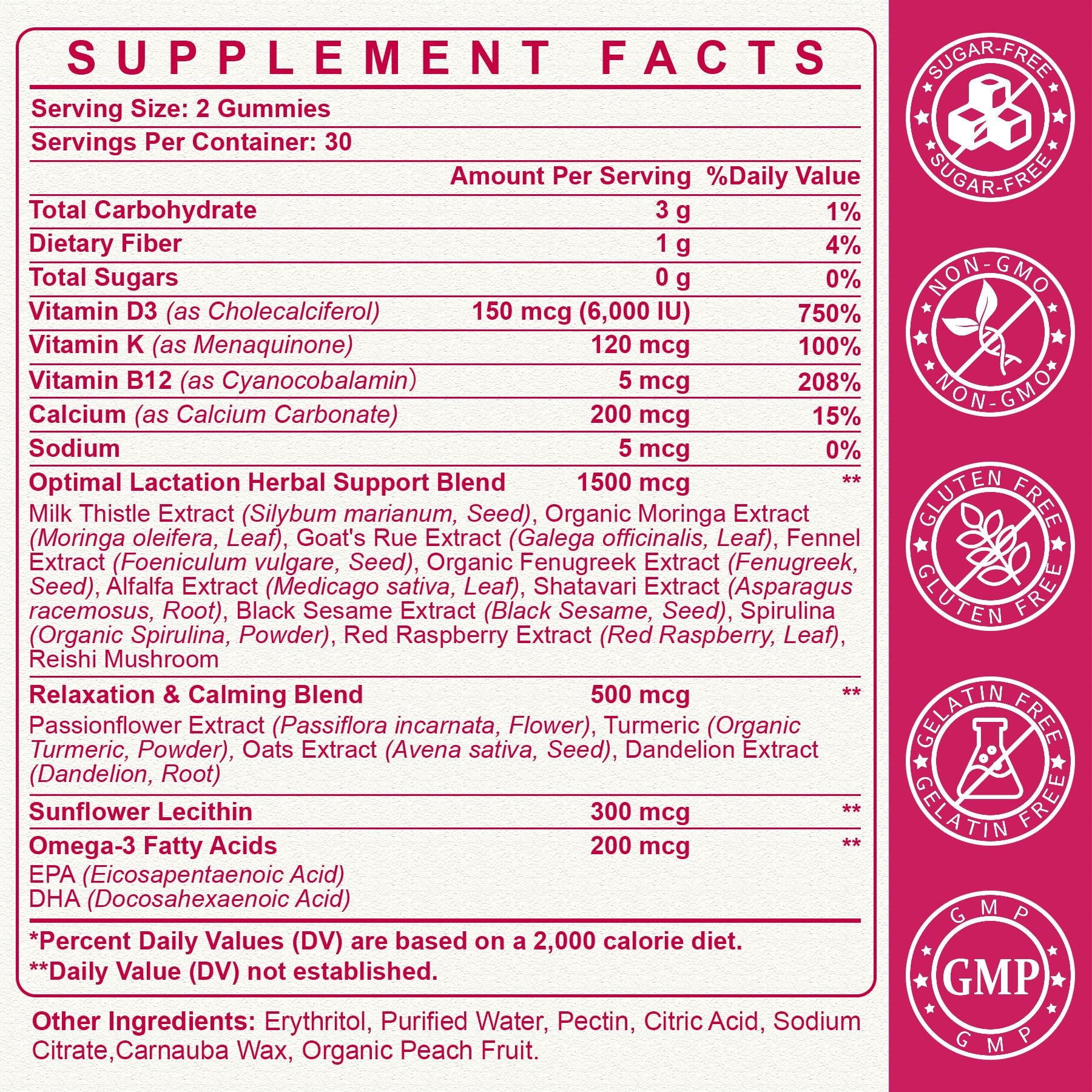 SKLIA liposomal lactation gummies in peach flavor for easy postpartum nourishment