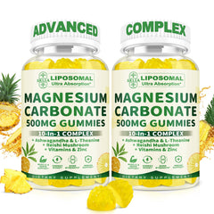 SKLIA liposomal magnesium gummies bottle for easy nightly support with sugar-free pineapple flavor