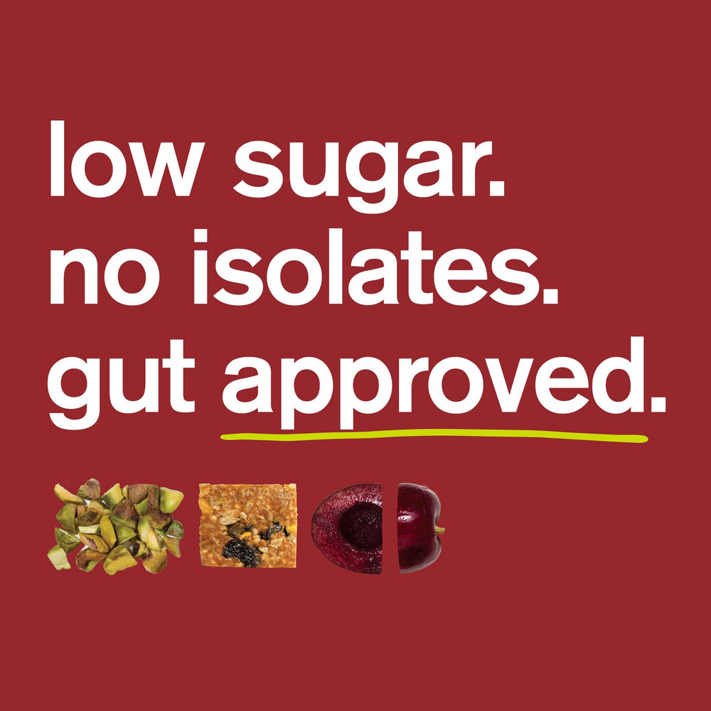 Skratch Labs Energy Bar Cherry Pistachio bite shot, rich filling
