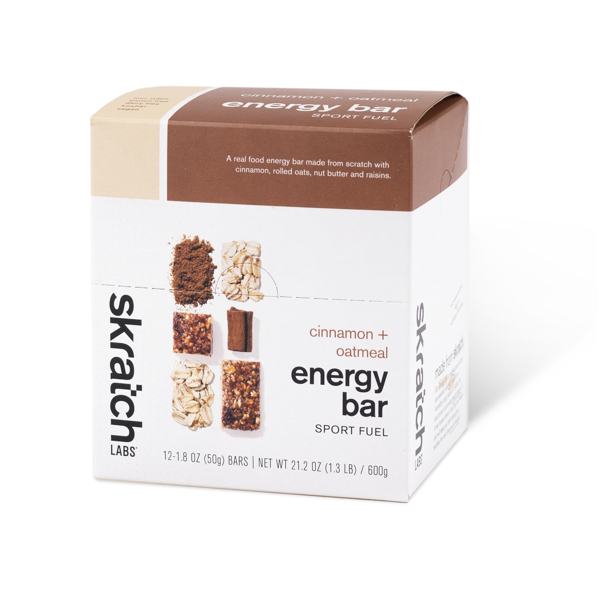 Skratch Labs Energy Bar Cinnamon Oatmeal pack front — on-the-go fueling for workouts.