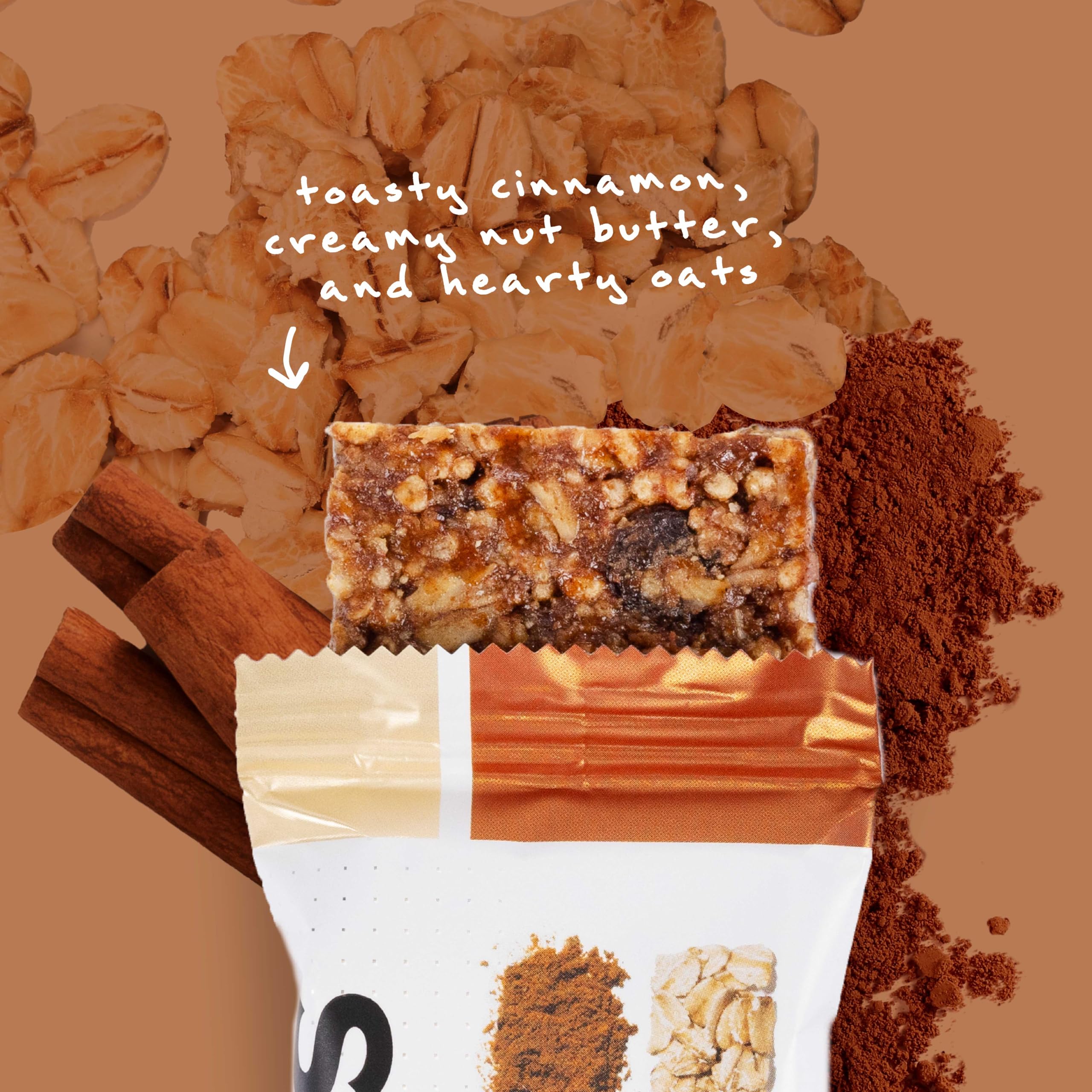Skratch Labs Energy Bar Cinnamon Oatmeal snack plate — quick, satisfying pick-me-up.