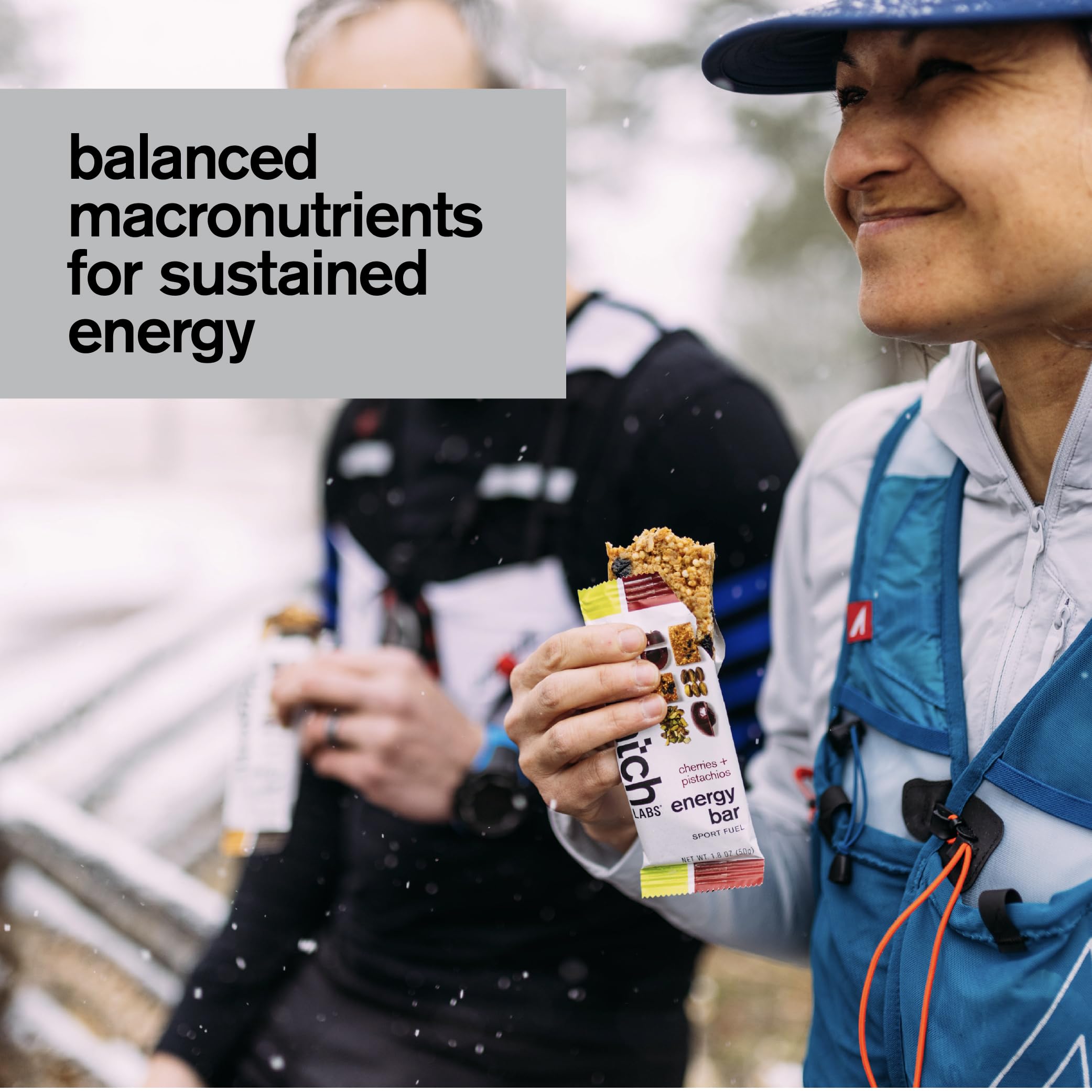 Skratch Labs Energy Bar lifestyle scene emphasizes clean ingredients and plant-based nourishment