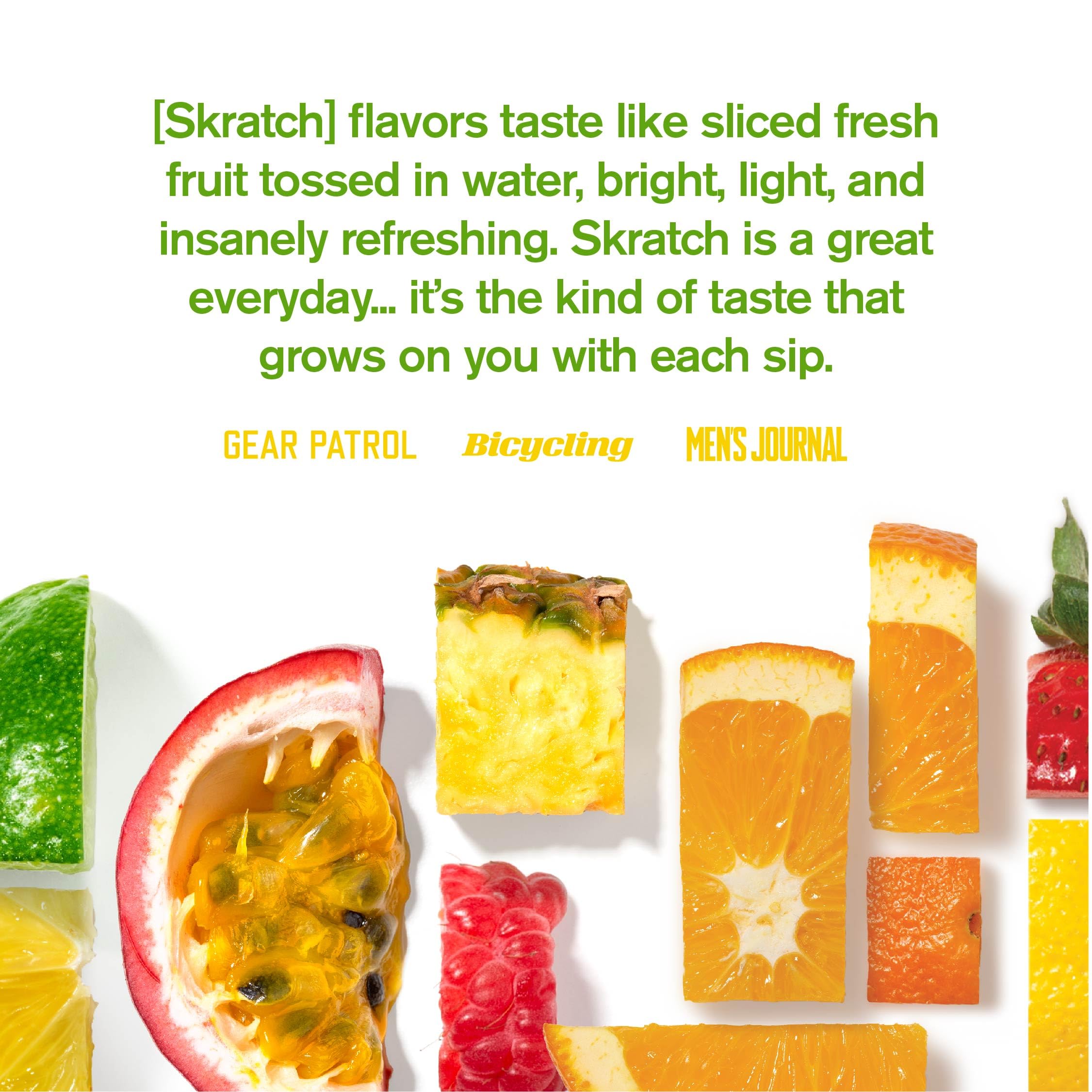 Skratch Labs Hydration Packets dissolving in water for quick electrolyte replacement