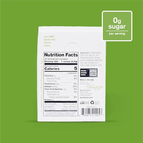 Skratch Labs Unsweetened Hydration real fruit lime conveys fresh flavor without sugar.