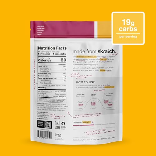 Scoop of Skratch Labs mix measuring a serving for training fueling