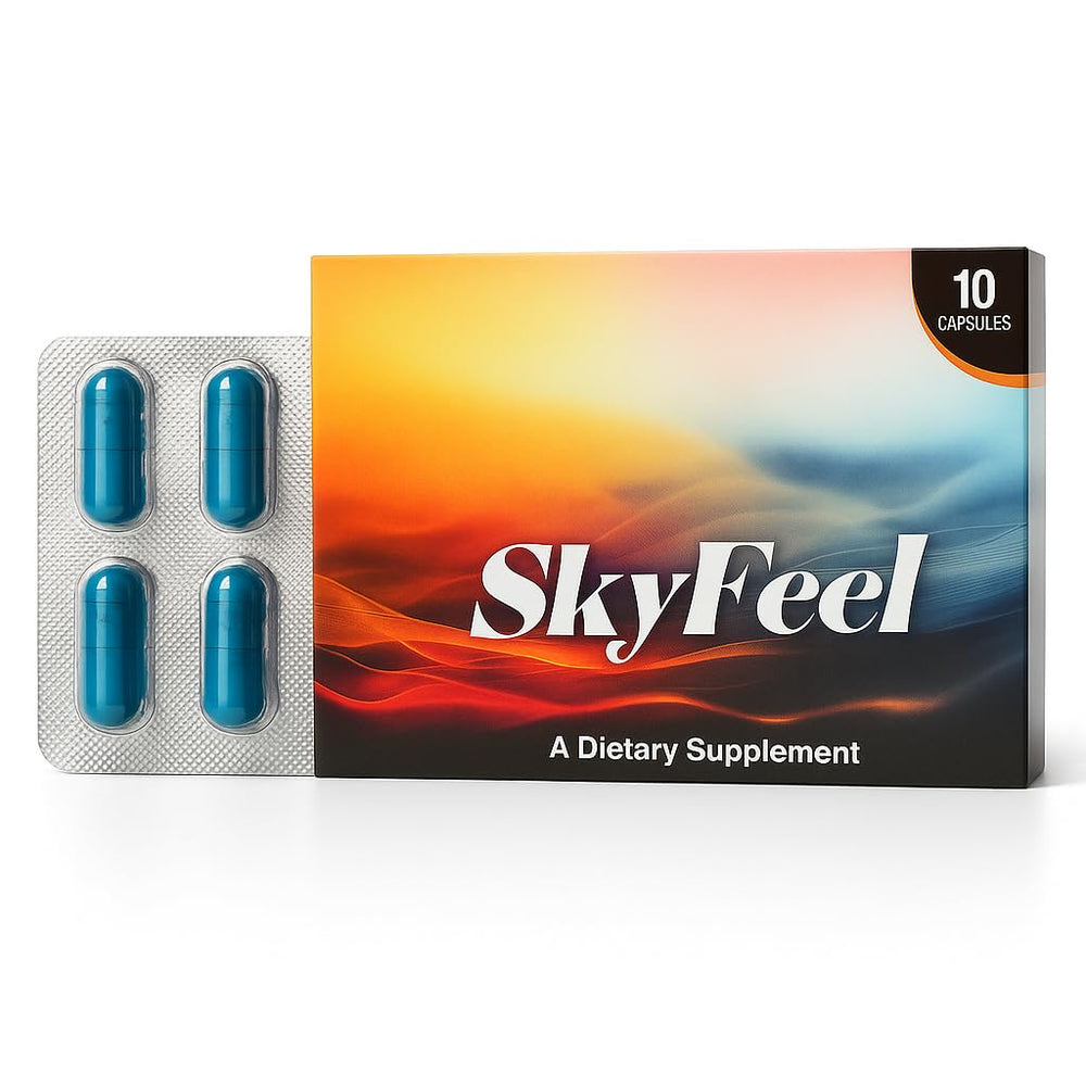 SkyFeel daily energy tablet in bottle to boost focus during workouts