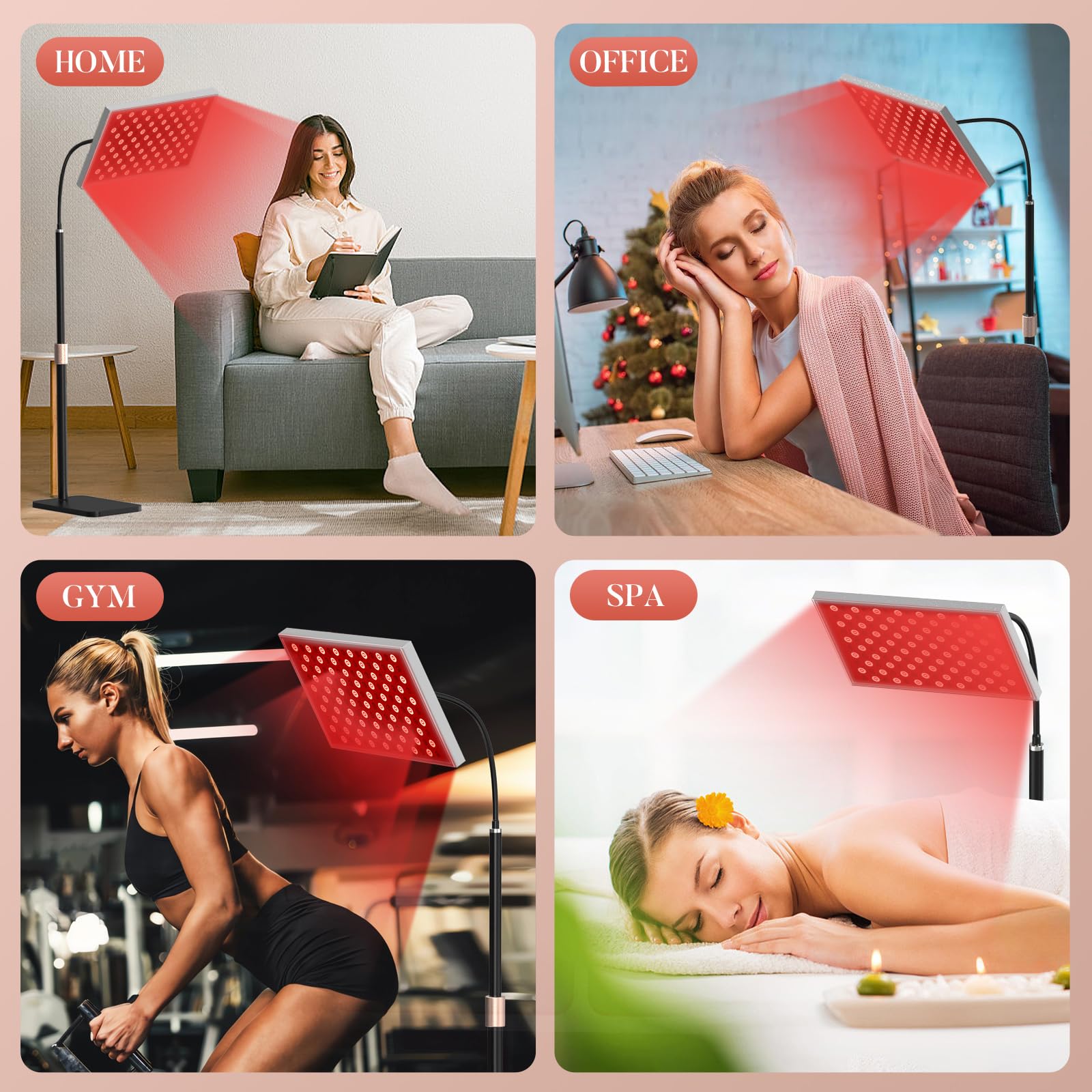 Skylaxy face light therapy focus for skincare routines at home.