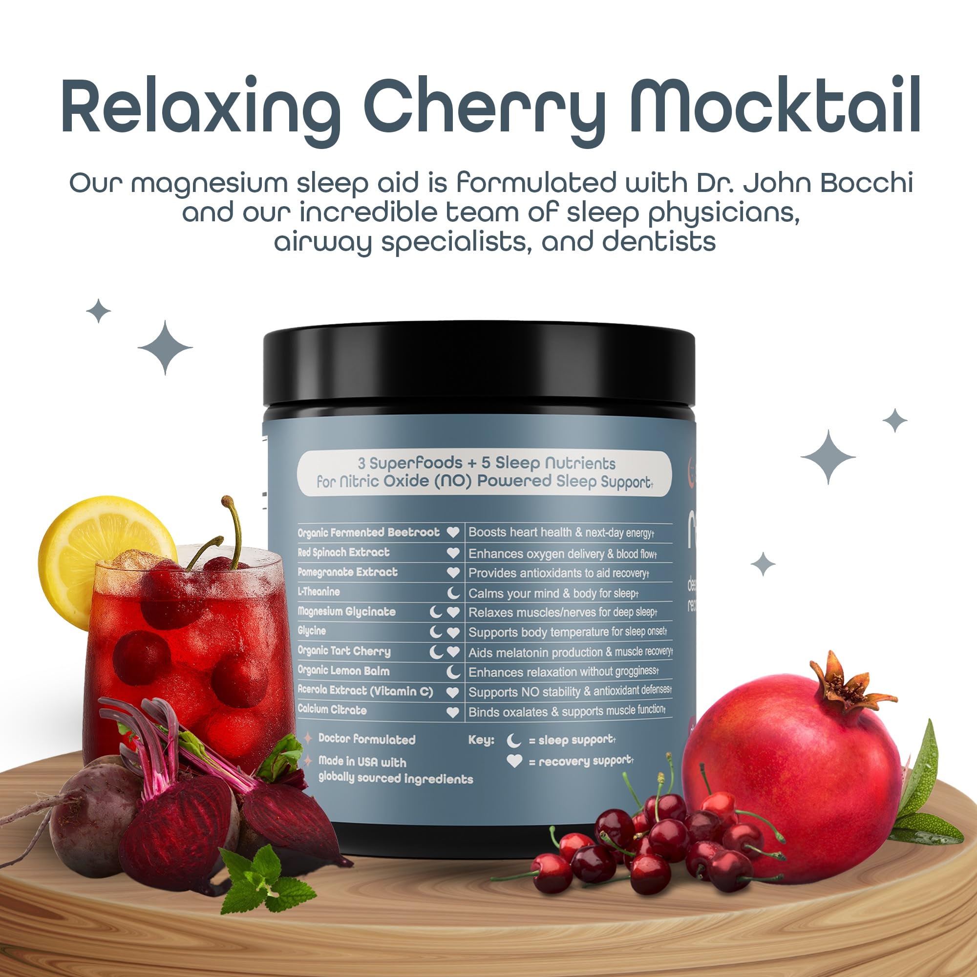SleepHabits Restore beetroot nitrate ingredients for overnight recovery