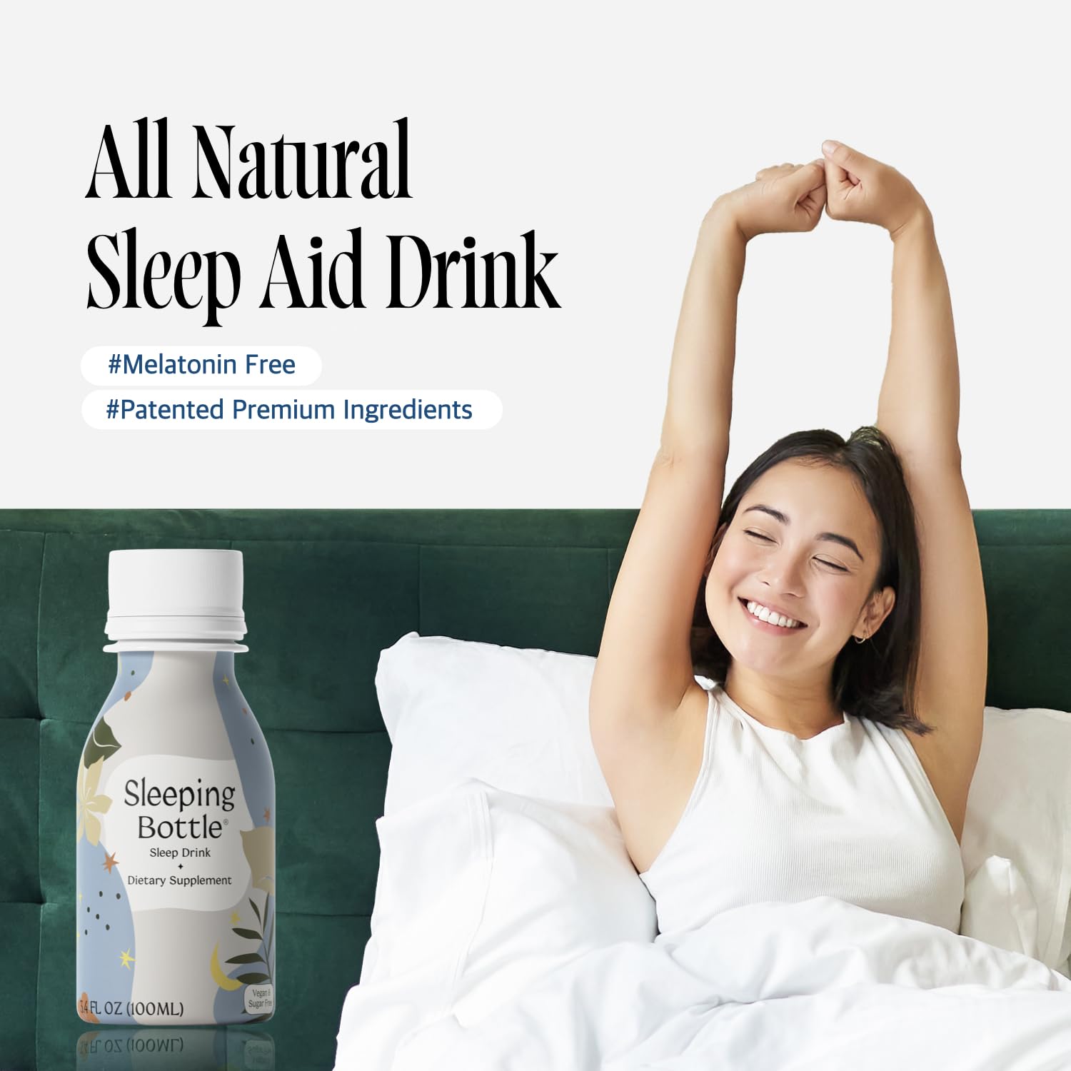 Sleeping Bottle cherry label close-up highlighting flavor and natural appeal