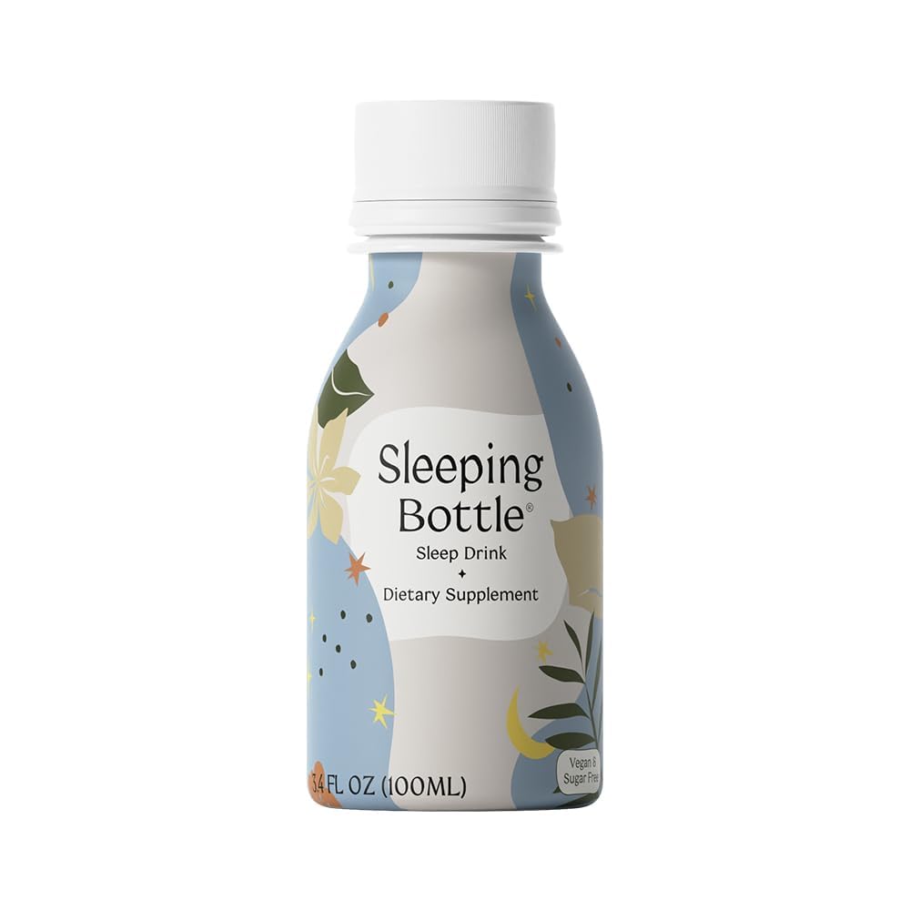 Sleeping Bottle lifestyle shot conveying calm evenings and refreshed mornings