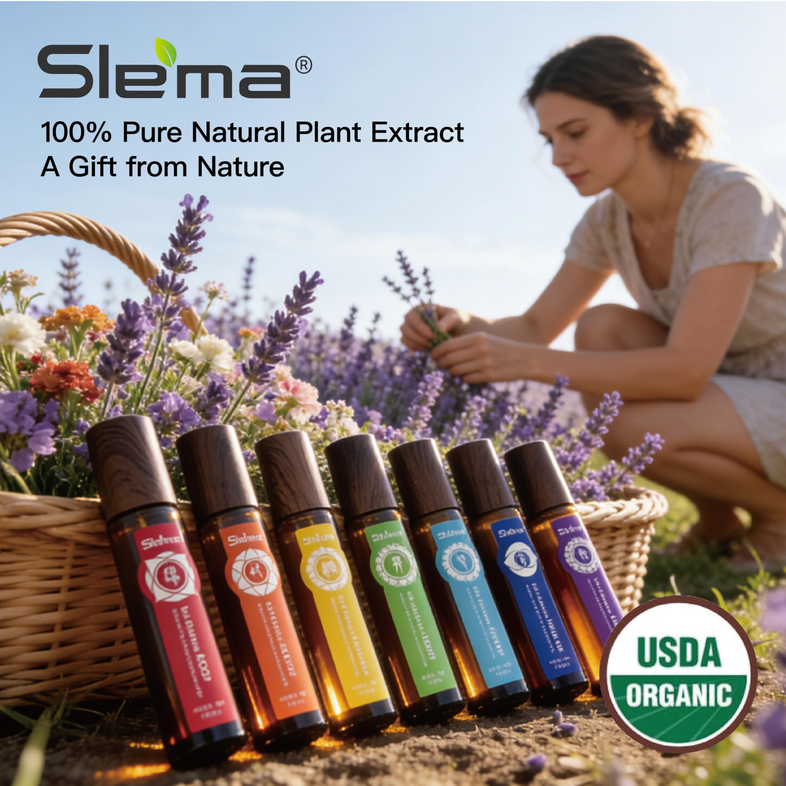 Slema 7 Chakra packaging inside view showing contents and prep