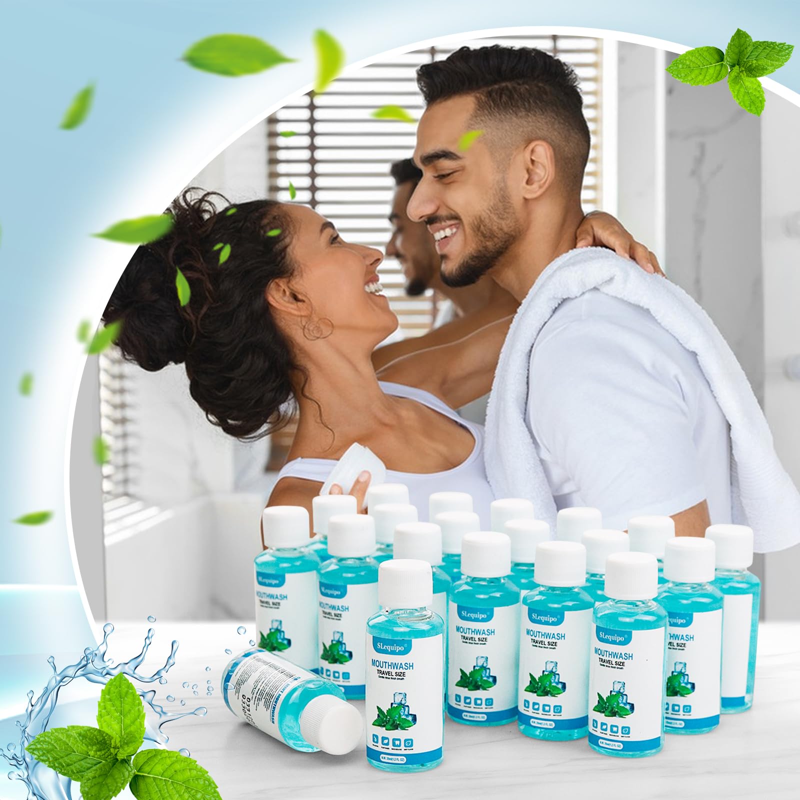 SLequipo alcohol-free mouthwash 35ml mini bottles gentle on sensitive mouths