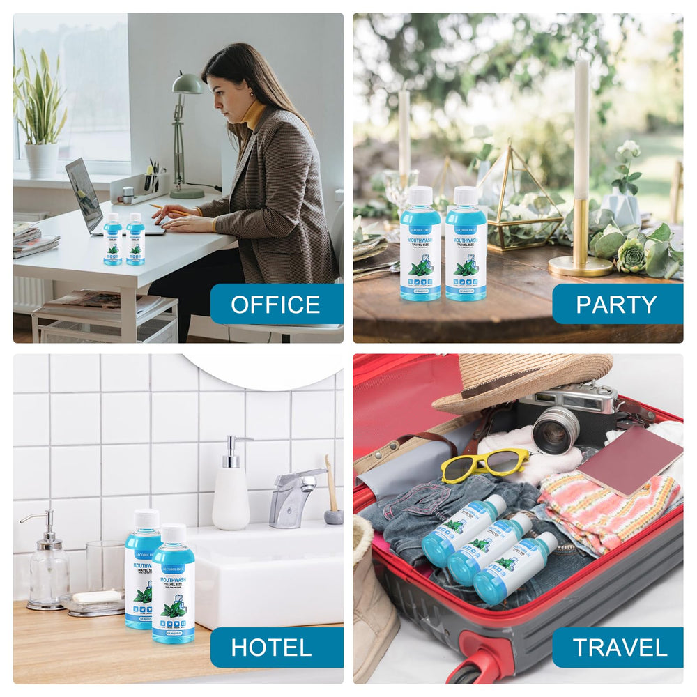 SLequipo mint mouthwash delivers fresh breath and confident smiles anywhere.