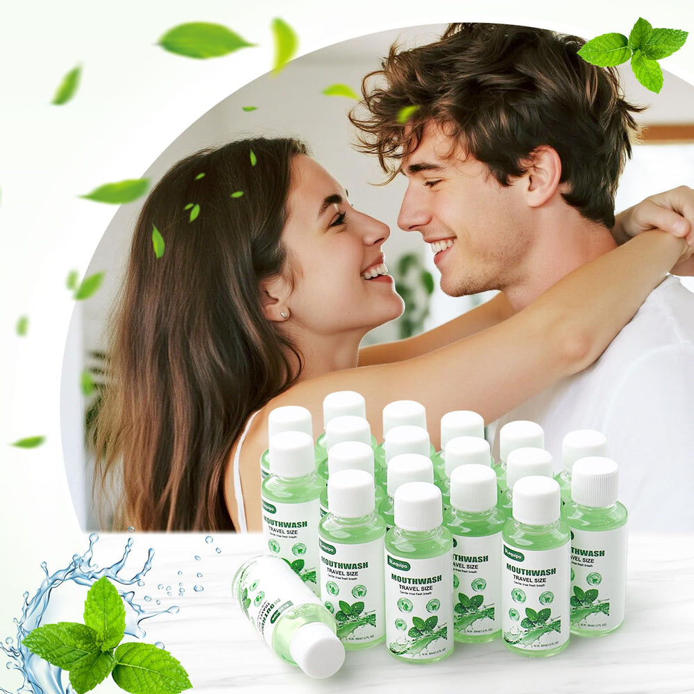 SLequipo non-alcohol mint mouthwash for gentle cleansing without irritation.