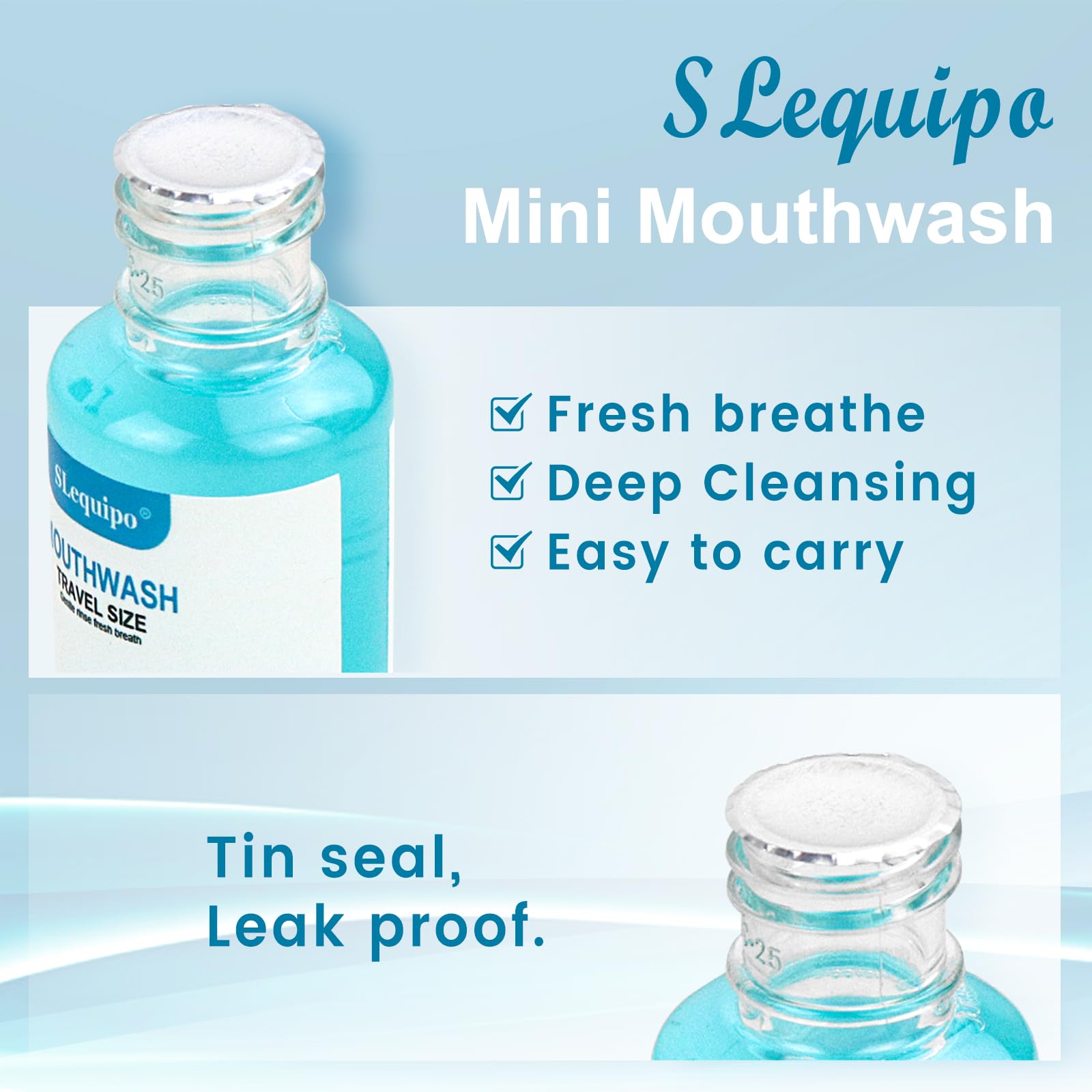 SLequipo portable mouthwash bottle pocket size 35ml for easy packing