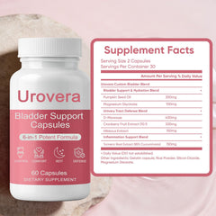 Slifthistle Urovera ingredients with D-Mannose, cranberry, hibiscus for cleansing support