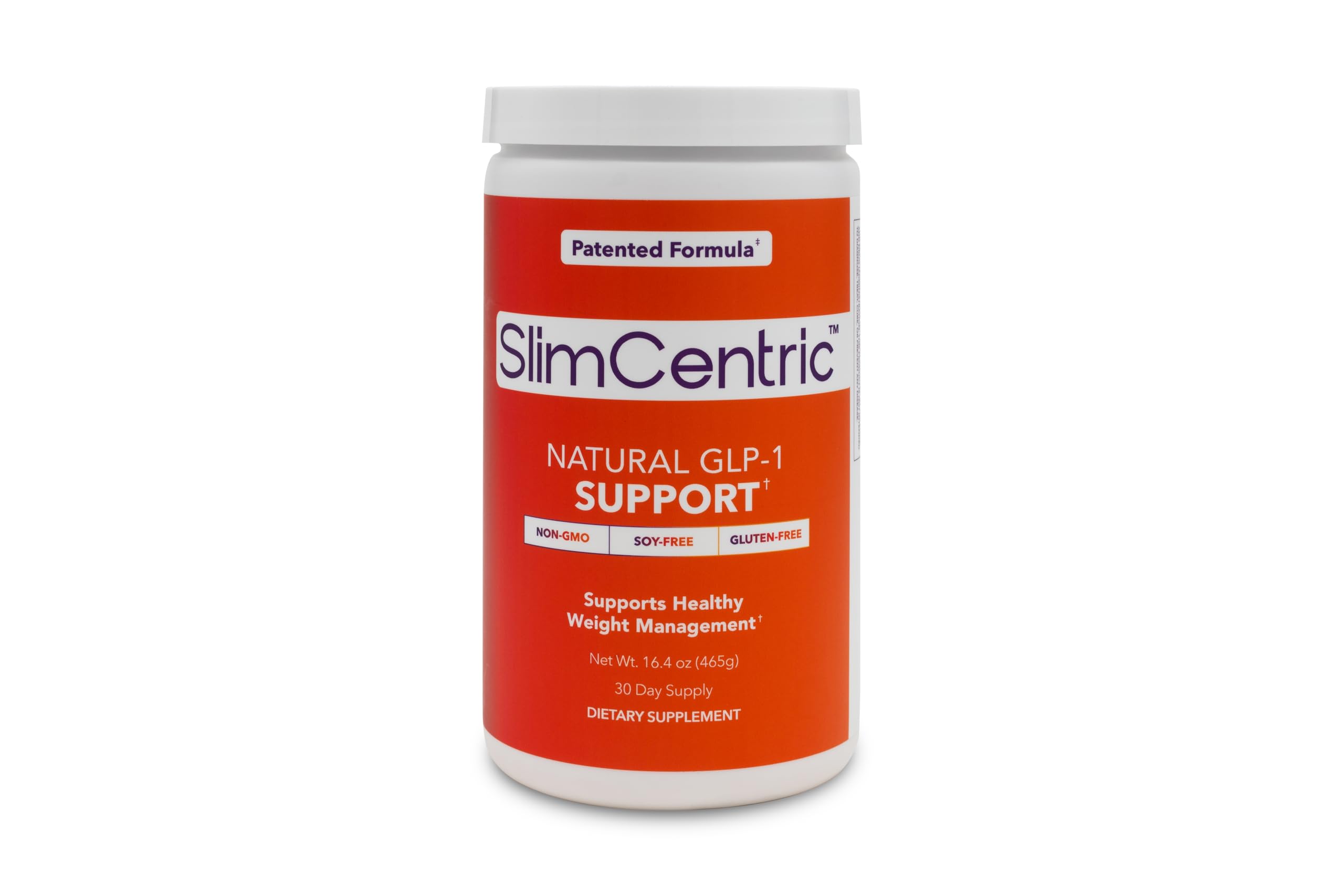 SlimCentric GLP-1 powder dissolving in water for easy mixing.