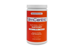 SlimCentric GLP-1 powder dissolving in water for easy mixing.