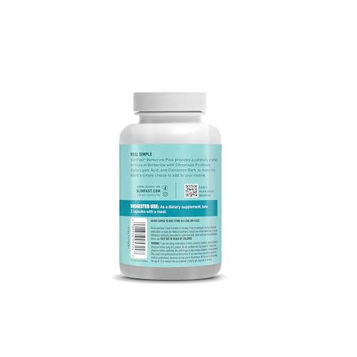 SlimFast Berberine Plus label close-up highlighting the ingredient list.