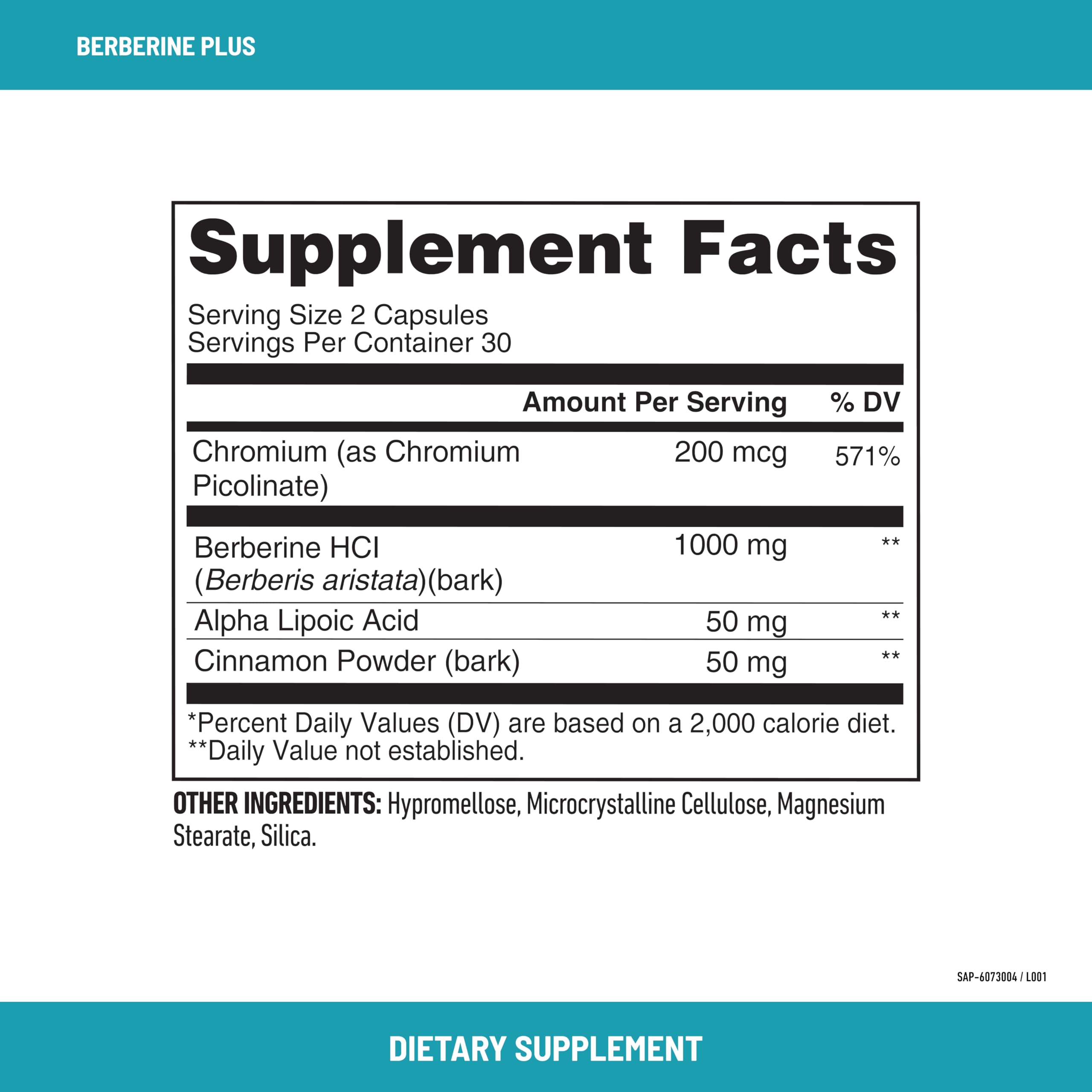 SlimFast Berberine Plus packaging with bottle and outer box.