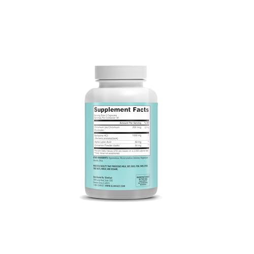 SlimFast Berberine Plus serving information visible on the bottle.