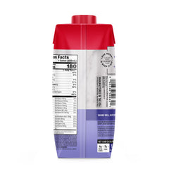 On-shelf display emphasizes strawberry flavor and protein boost