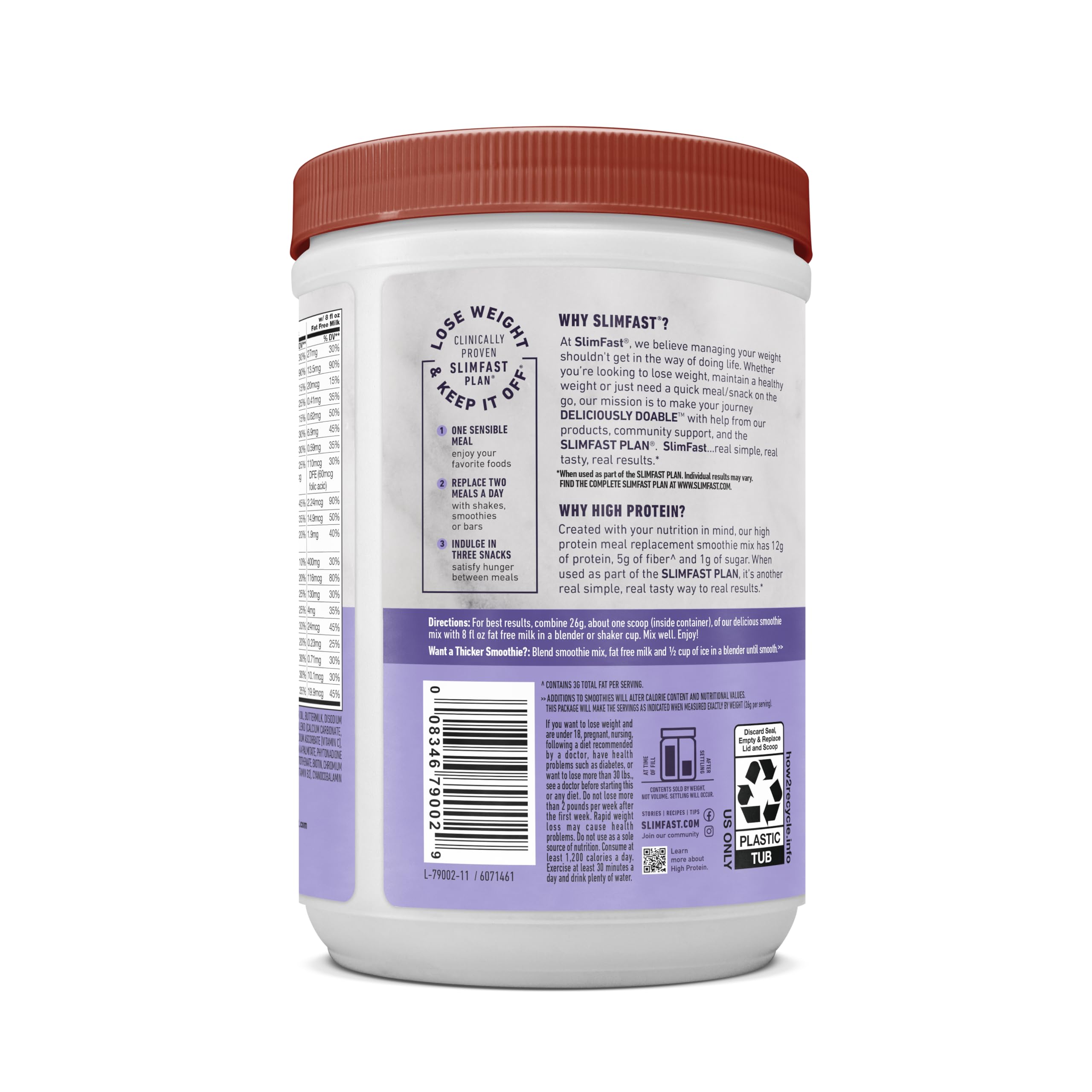 SlimFast vanilla-cream shake preparation glass shows a ready-to-enjoy meal replacement.