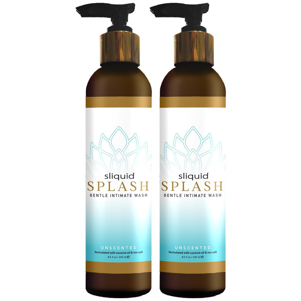Sliquid Gentle Intimate Wash unscented bottle front, a gentle cleanse for sensitive areas.