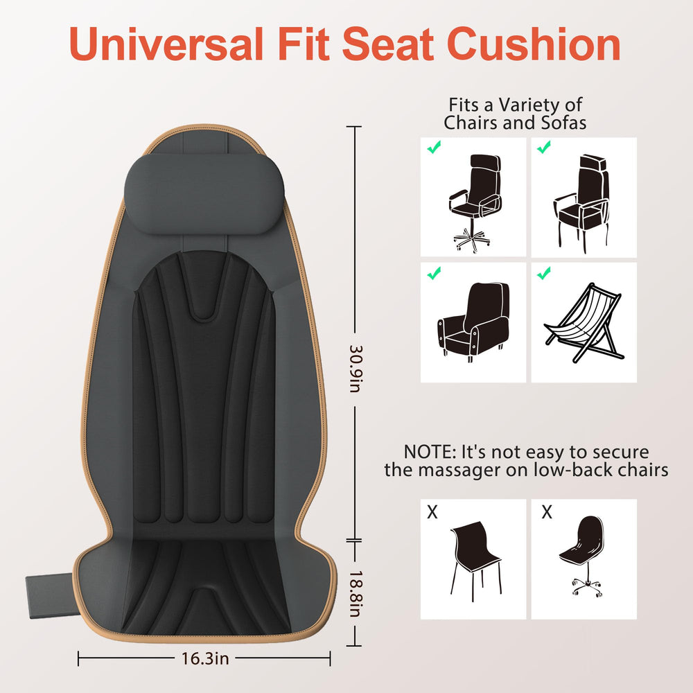 SLOTHMORE adjustable chair strap securing the massager to a chair.