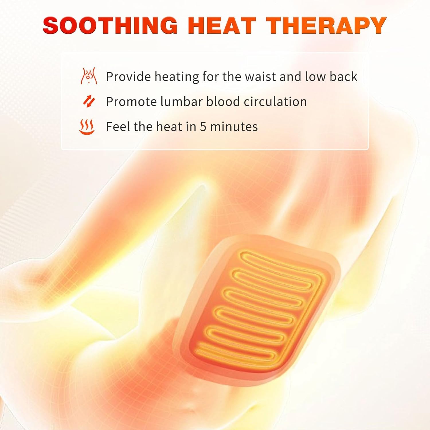 SLOTHMORE eight-motor massage covers neck to thighs for comprehensive comfort.