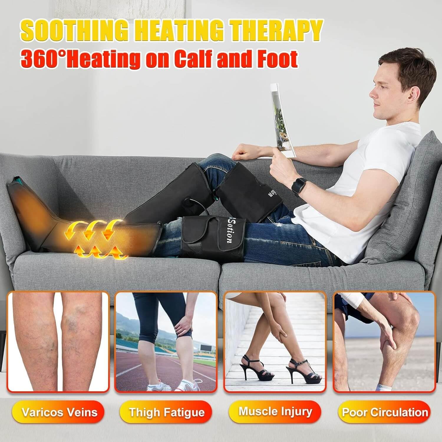 SLOTHMORE ergonomic fit accommodates calves and feet comfortably