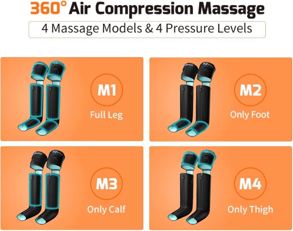 SLOTHMORE leg massager full zip design for easy wear