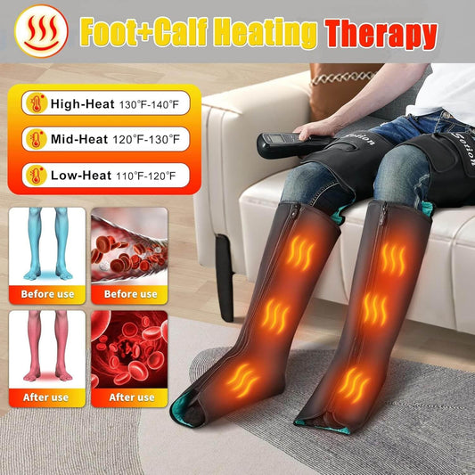 SLOTHMORE leg massager heat therapy bringing warmth to legs