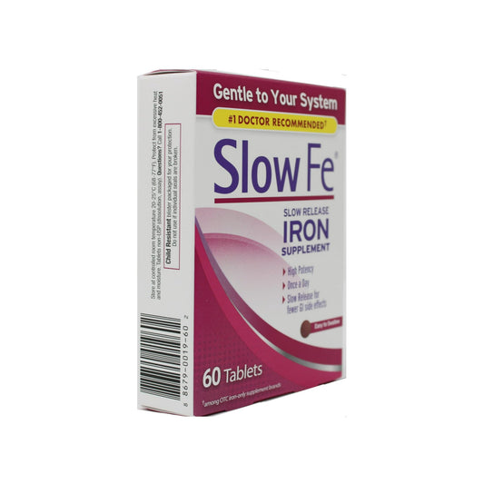 Slow Fe slow-release formula bottle, delivering steadier iron release.