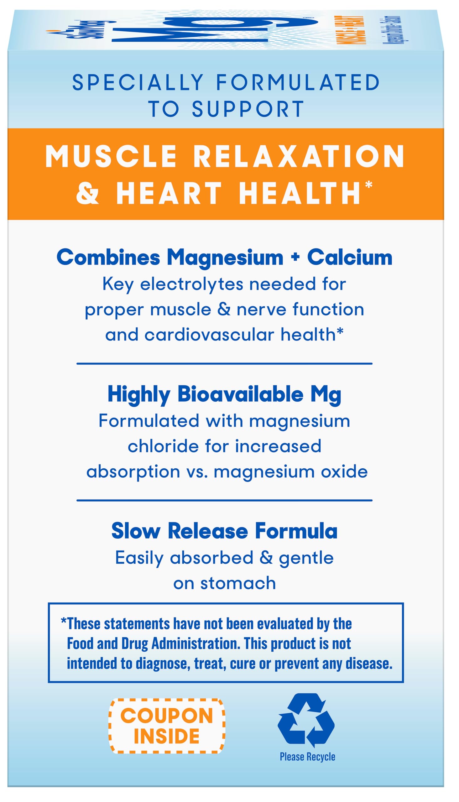 Slow-Mag calcium support visual showing bones and teeth imagery