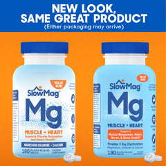 Slow-Mag chloride-calcium blend highlights improved absorption for overall comfort.