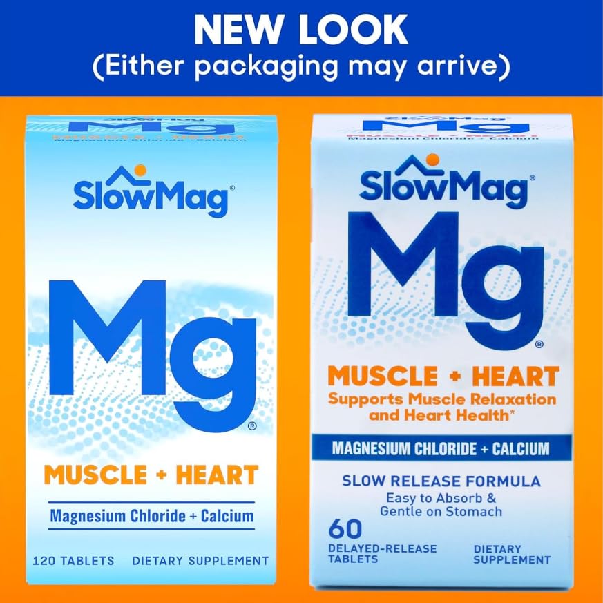 Slow-Mag slow-release action displayed on packaging or tablet depiction