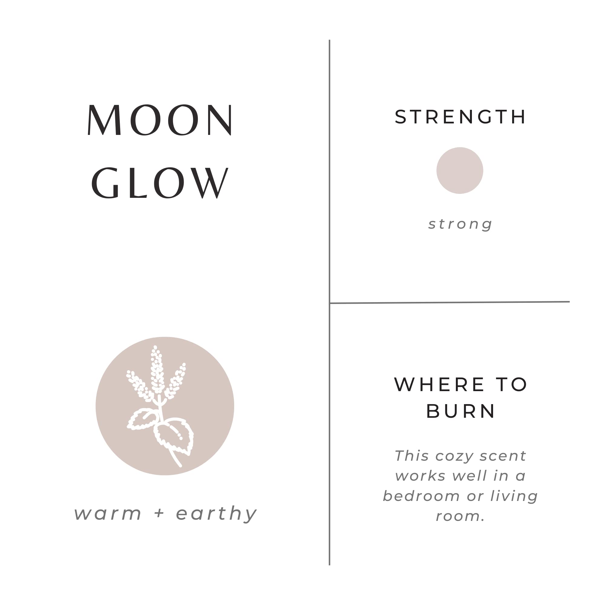 Slow North Moonglow candle label highlights vegan, dye-free formula.