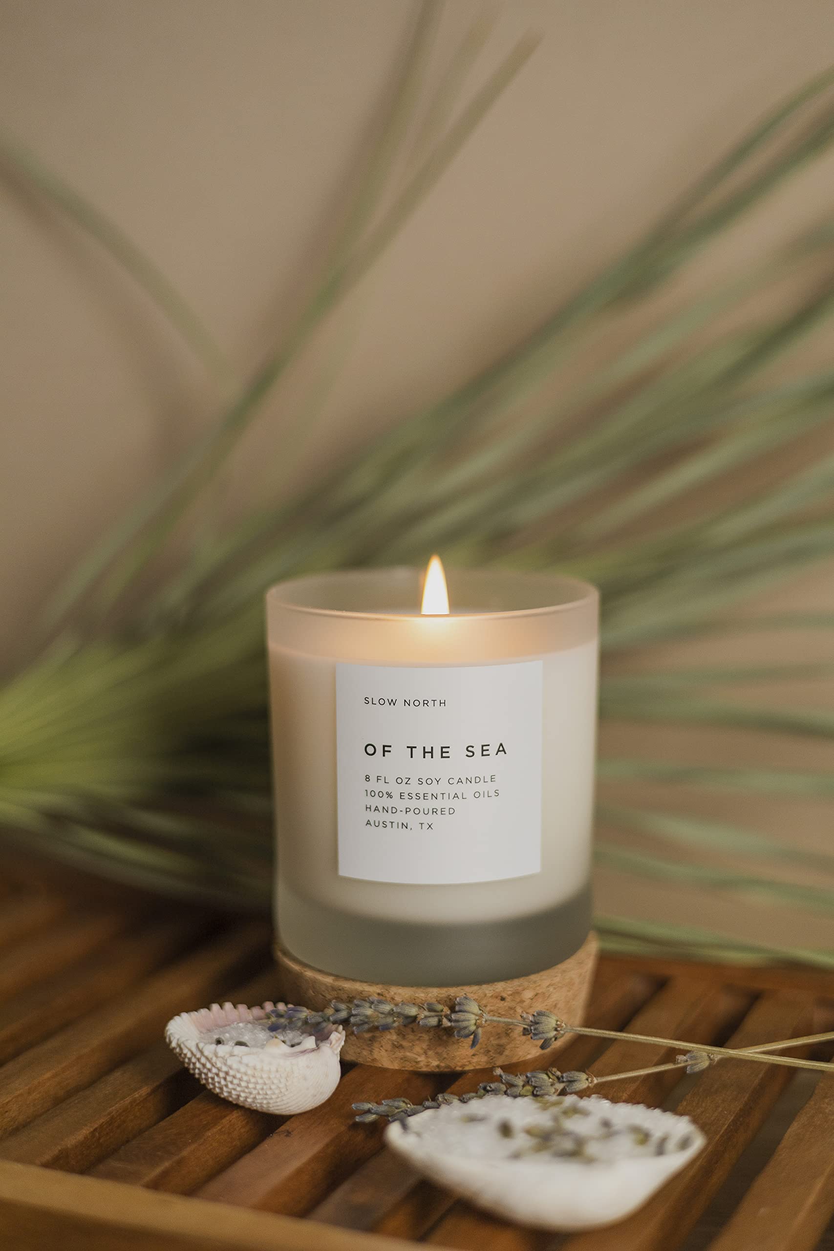 Slow North Sea Candle in frosted jar fits small spaces and gifting.