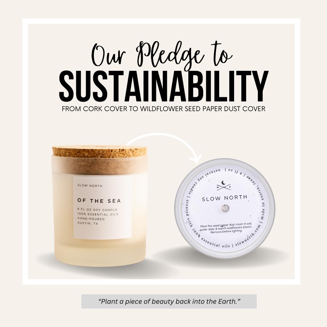 Slow North Sea Candle with a cotton wick for a clean, steady burn.