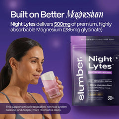Glass of Night Lytes ready to drink before bed