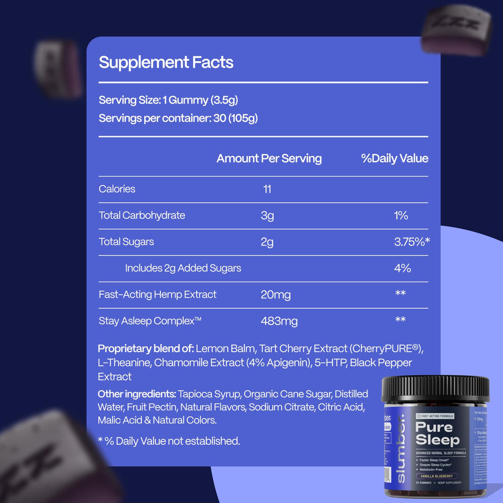 Evening routine with Slumber Pure Sleep gummies before bed for calm transition.