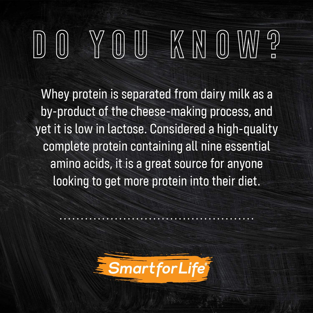 Smart for Life Whey Protein Puffs being poured into a shake for crunch.