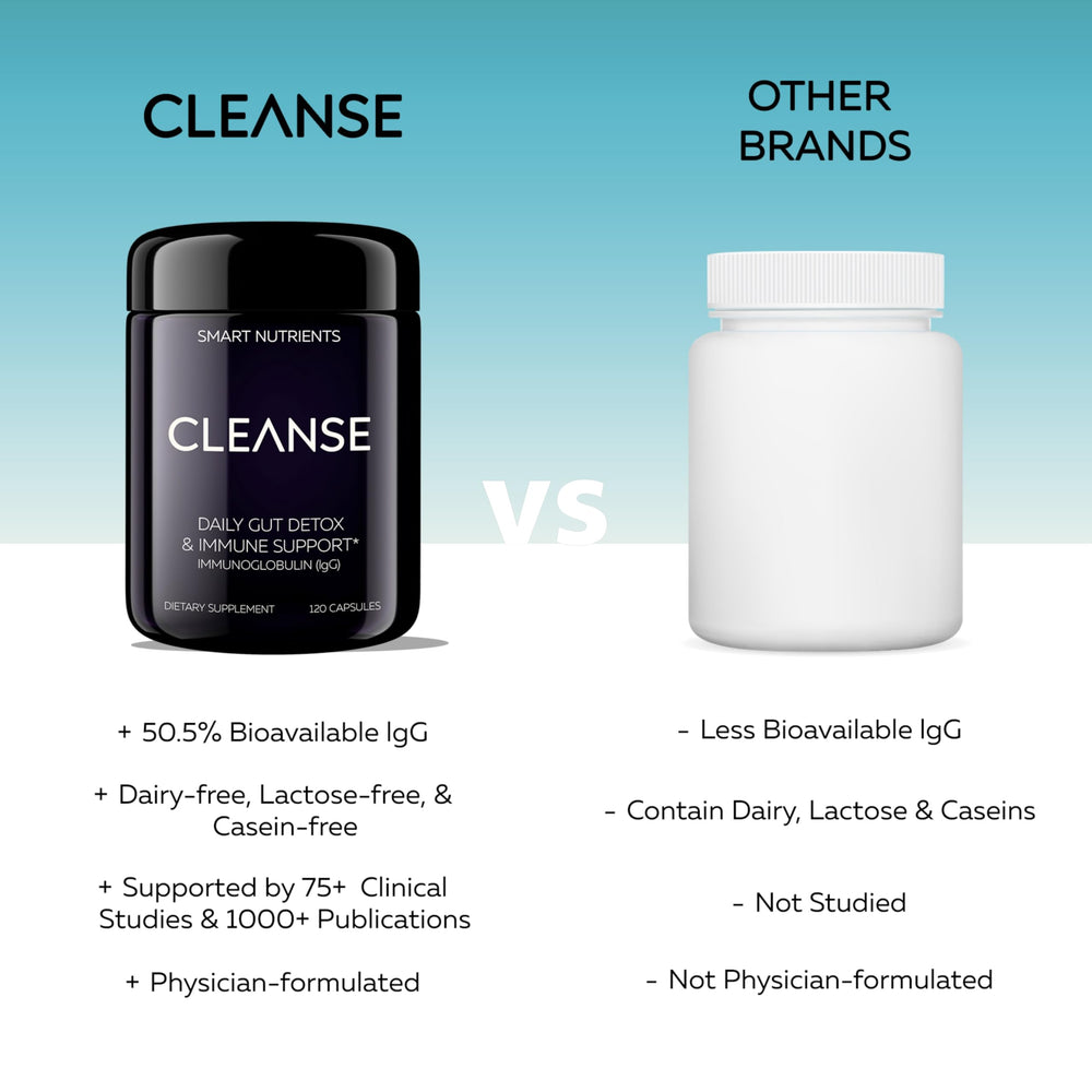 Smart Nutrients CLEANSE packaging shows 120 capsules and 30-day supply