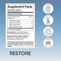 Smart Nutrients RESTORE Limited Edition all-black packaging elevates daily supplement routine.